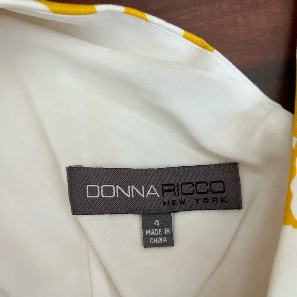 Donna Rocco New York — Mustard and White Summer Floral Dress - Picture 4 of 7